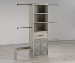 Nova Grow With Me Gray Oak Adjustable Closet Organizer