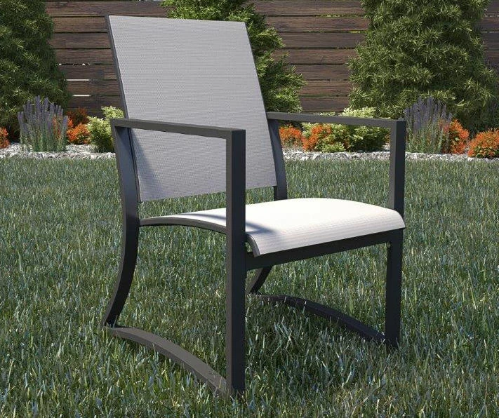 COSCO Capitol Hill Gray Sling Patio Dining Chairs, 6-Pack - Image 3