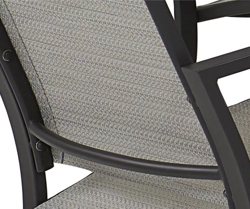 COSCO Capitol Hill Gray Sling Patio Dining Chairs, 6-Pack - Image 5