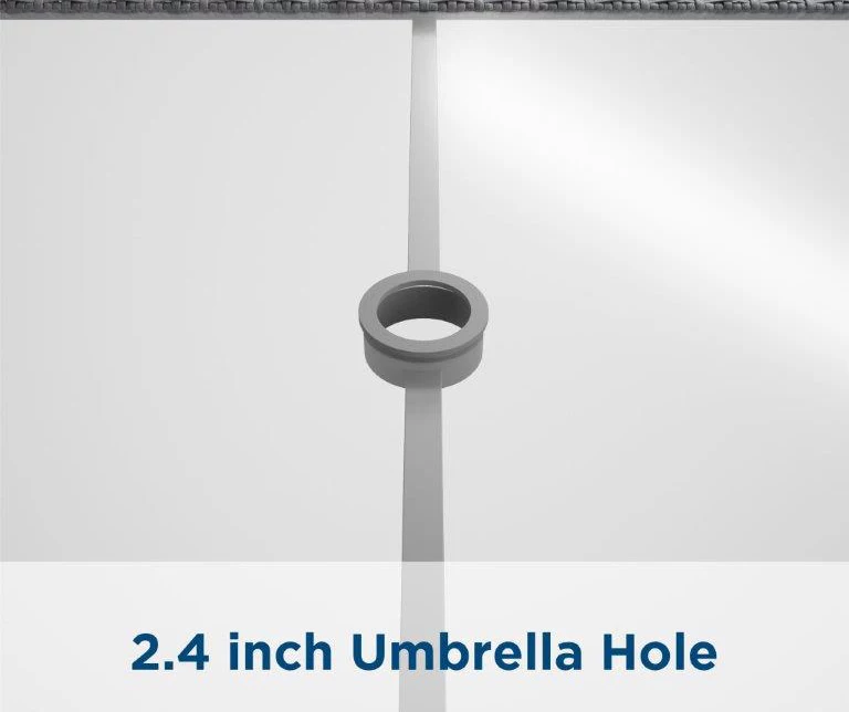 Lakewood Ranch Gray Glass & Wicker Patio Dining Table - Image 5