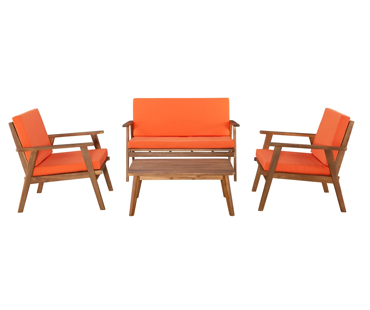 Acacia 4-Piece Cushioned Patio Chat Set - Image 4
