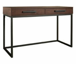 Horatio Brown & Gunmetal Wood Desk