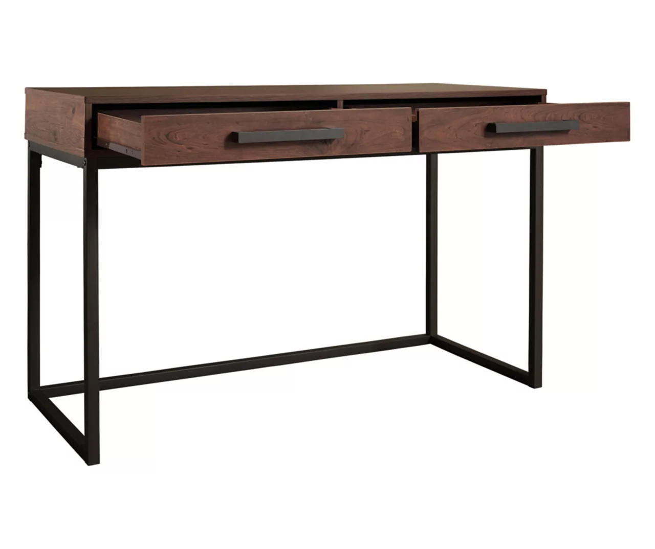 Horatio Brown & Gunmetal Wood Desk - Image 6