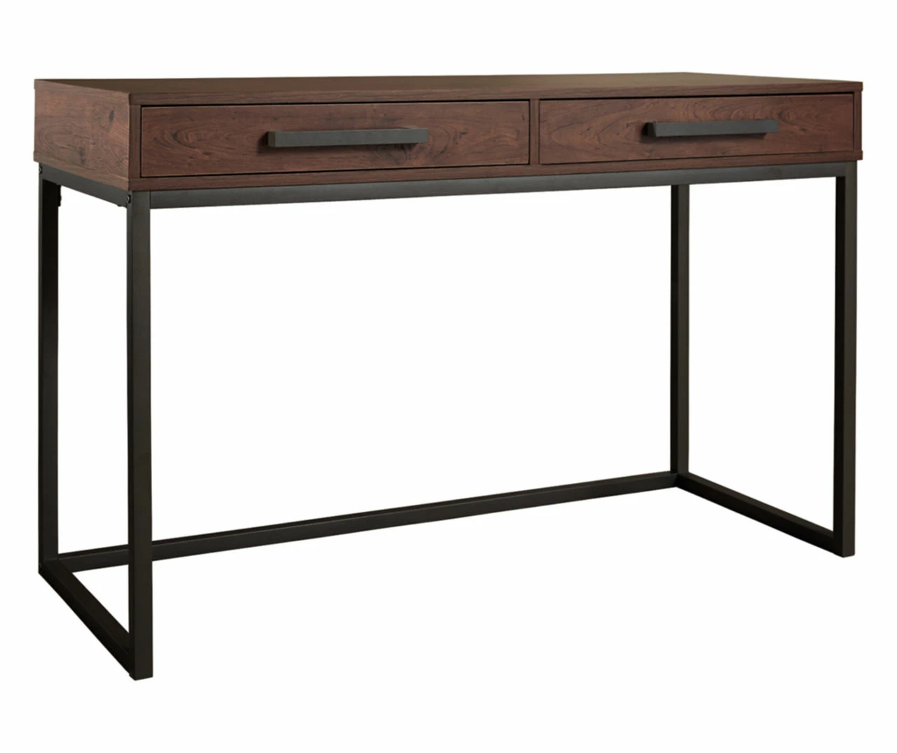 Horatio Brown & Gunmetal Wood Desk