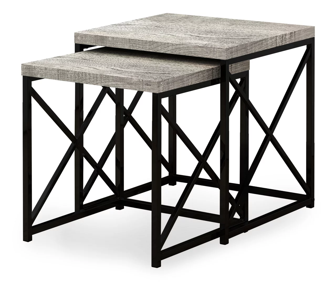 Monarch Reclaimed Wood Look 2-Piece Nesting Table Set - Image 2