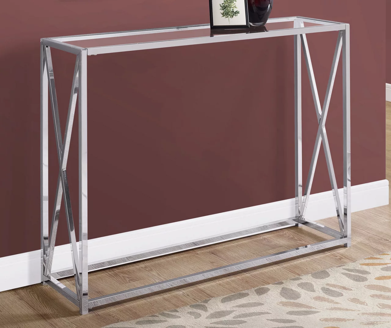 Monarch Glass & Metal Accent Table - Image 6