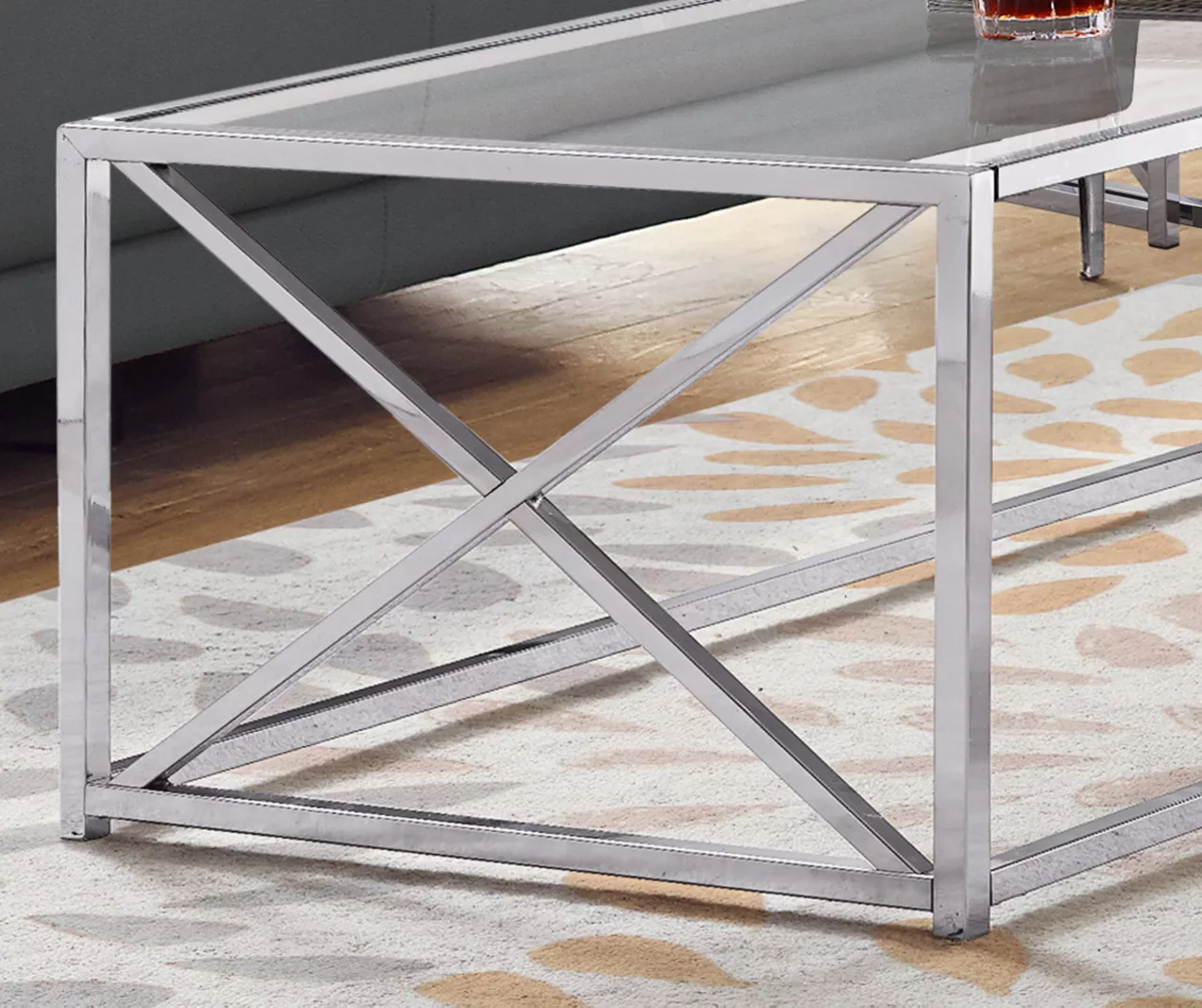 Monarch Glass & Metal Coffee Table - Image 7