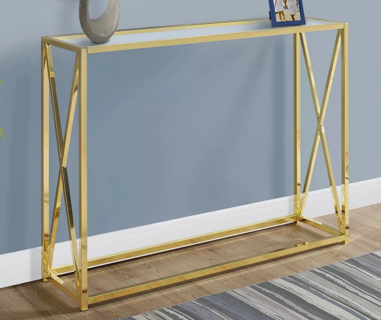 Monarch Glass & Metal Accent Table - Image 3