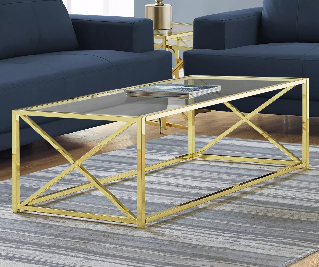 Monarch Glass & Metal Coffee Table - Image 3