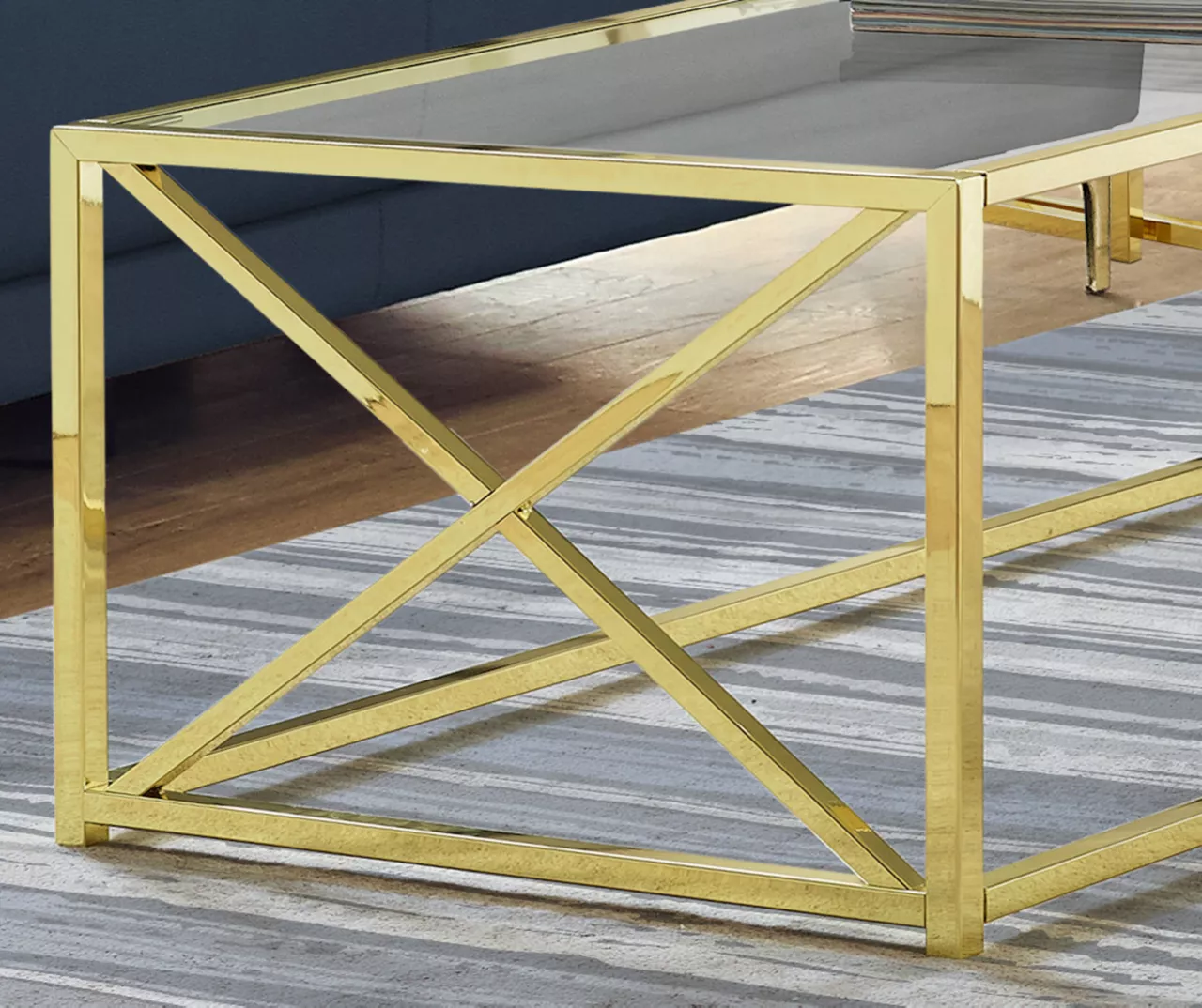 Monarch Glass & Metal Coffee Table - Image 4
