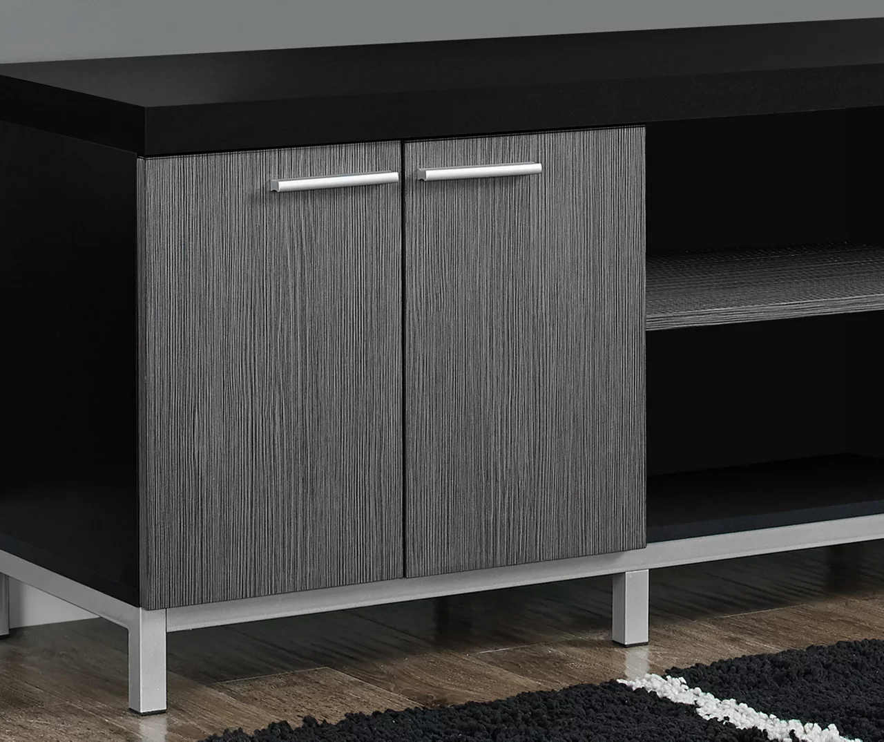 60" Black & Gray TV Stand - Image 3