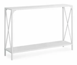 Monarch Metal X-Shaped Console Table