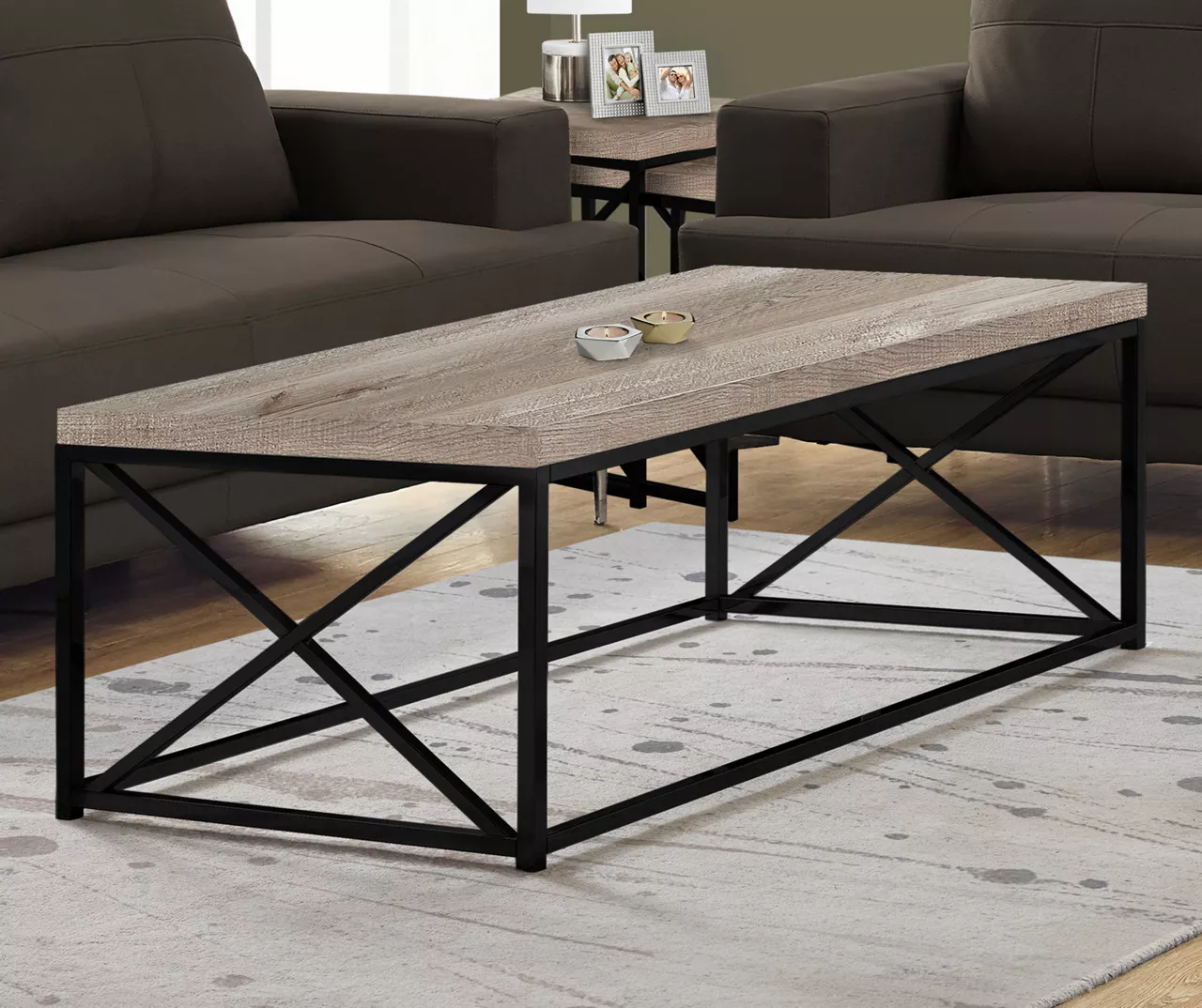 Monarch Reclaimed Wood Look Coffee Tables - Image 4