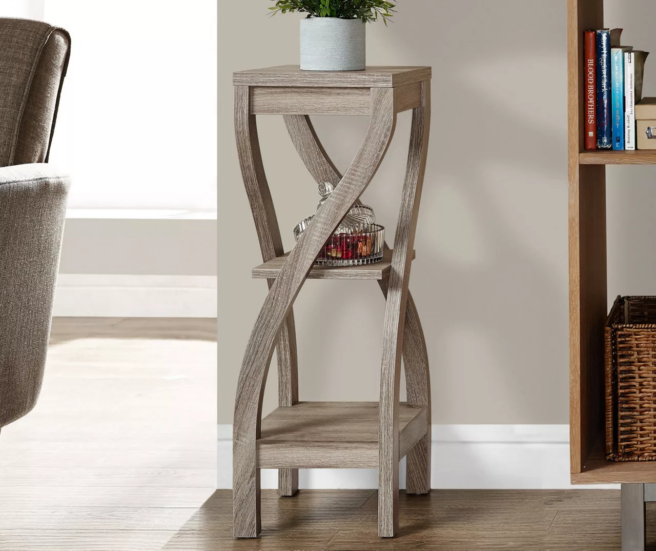 Monarch 3-Tier Twisted Leg Side Table - Image 10