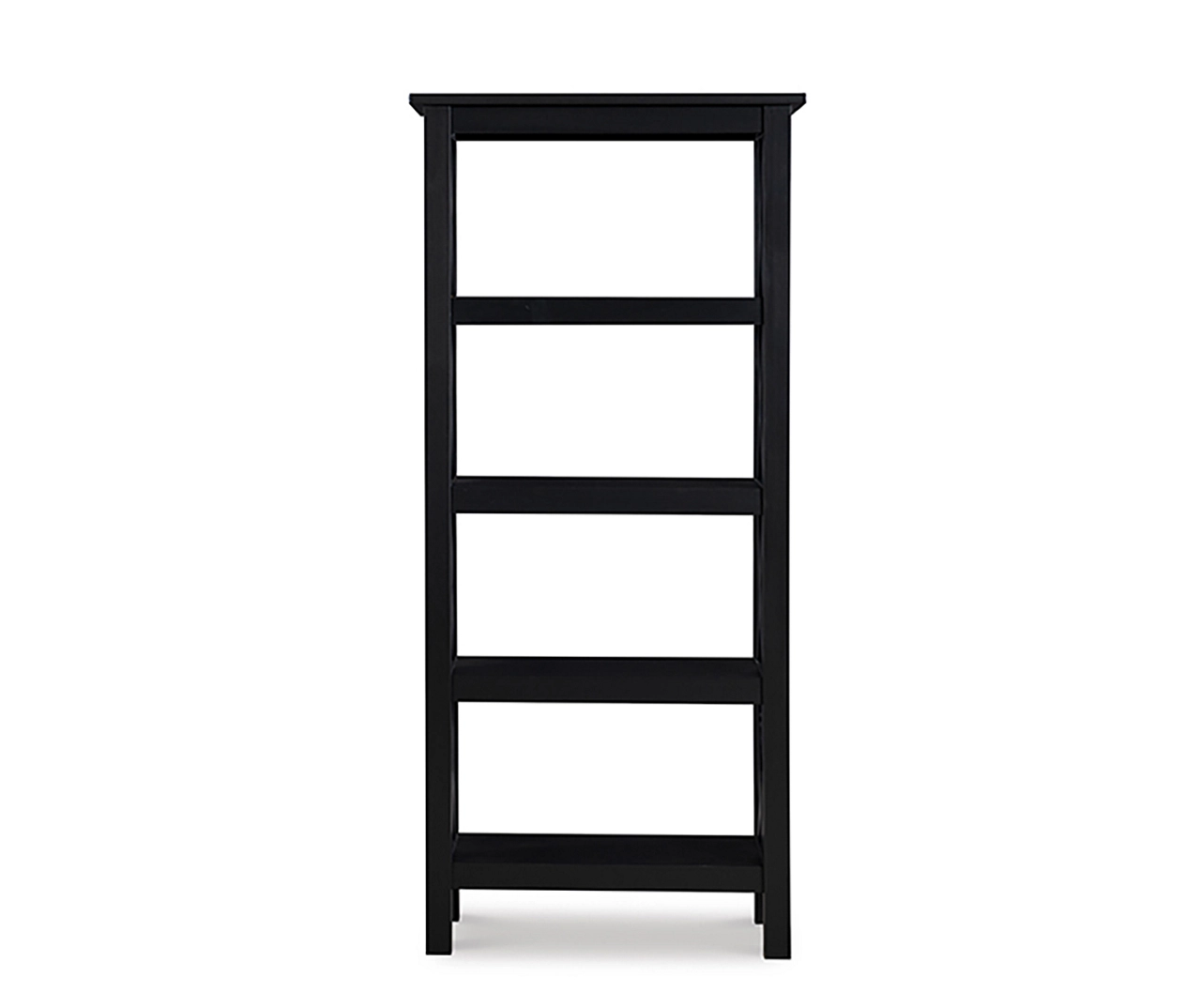 Richland Black 4-Shelf Bookcase - Image 3