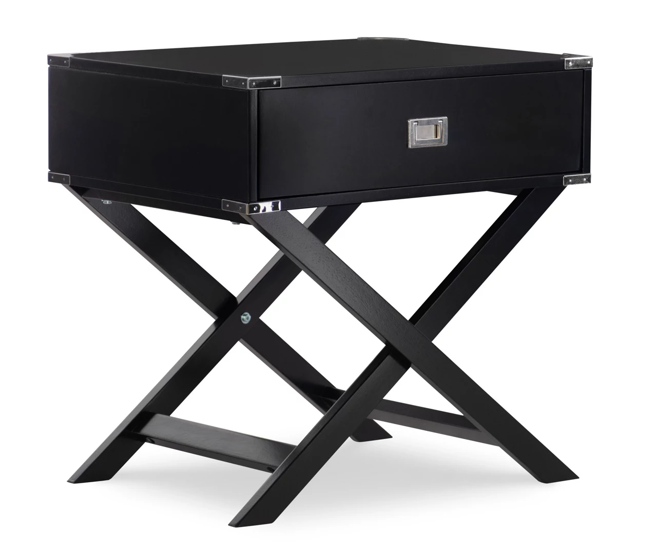 Cami Single Drawer X Base Accent Table