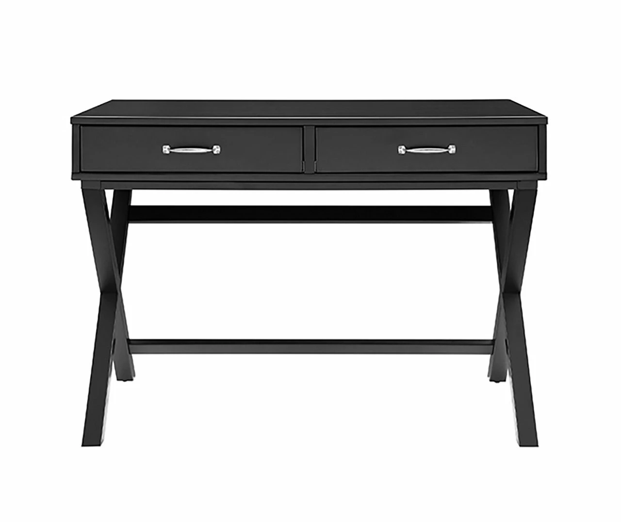 Kari Black 2-Drawer Campaign Desk - Image 2