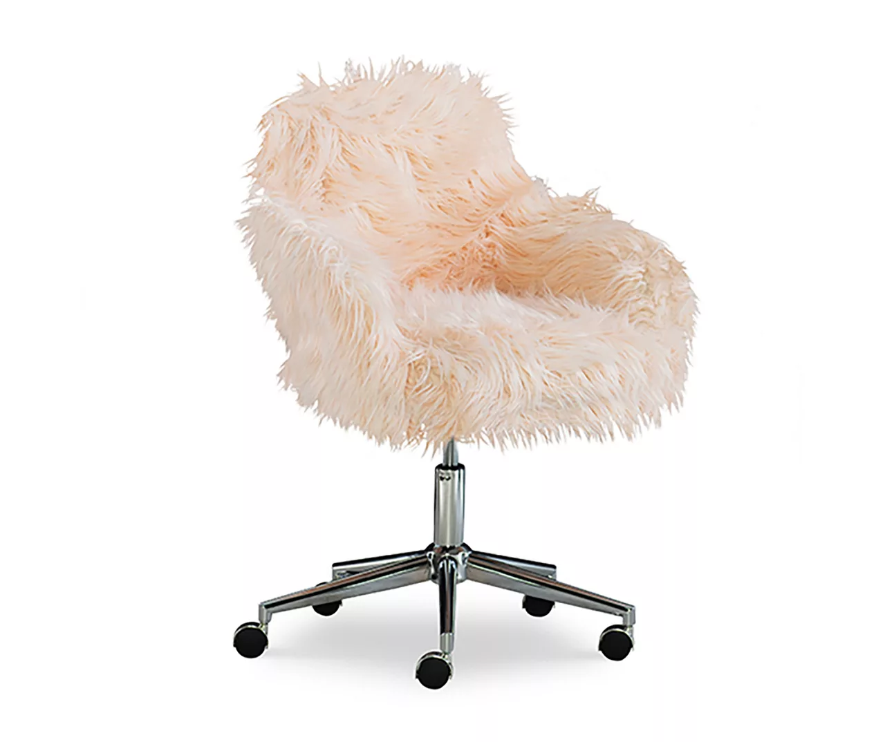 Coralie Faux Fur Cushioned Swivel Office Chair - Image 2
