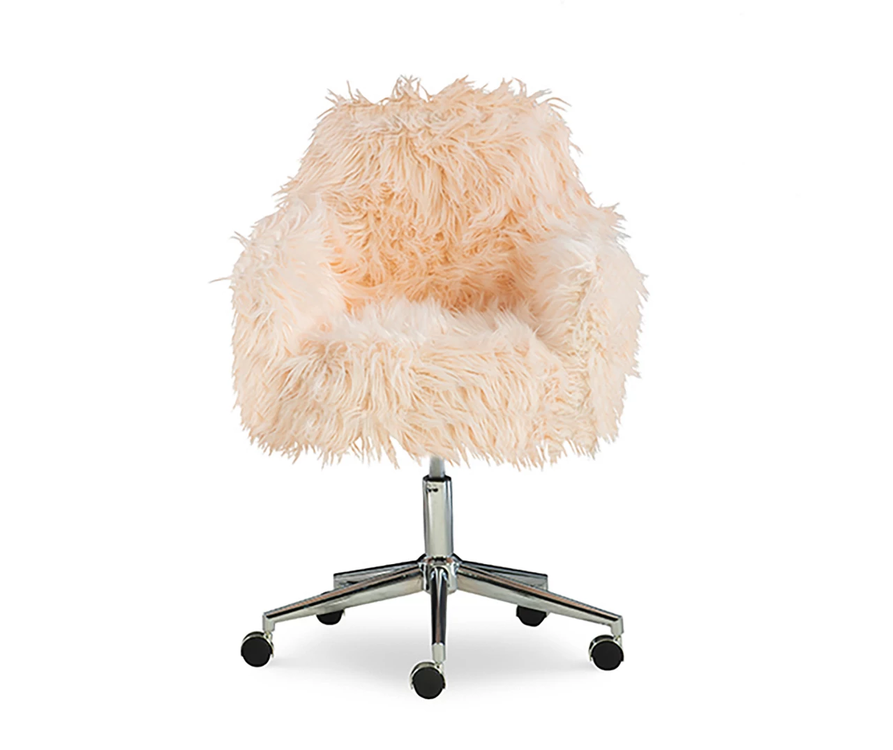Coralie Faux Fur Cushioned Swivel Office Chair - Image 8