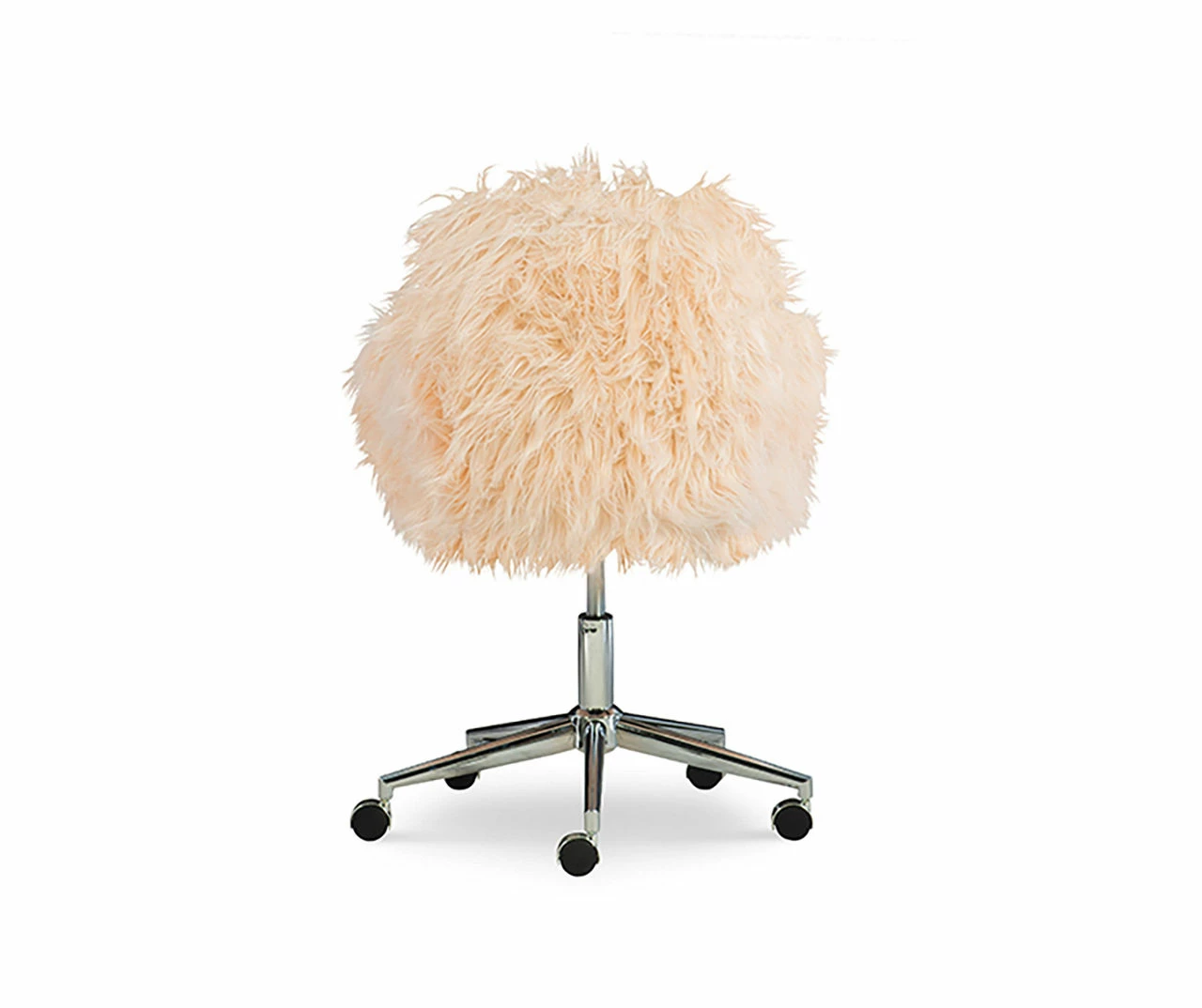Coralie Faux Fur Cushioned Swivel Office Chair - Image 10