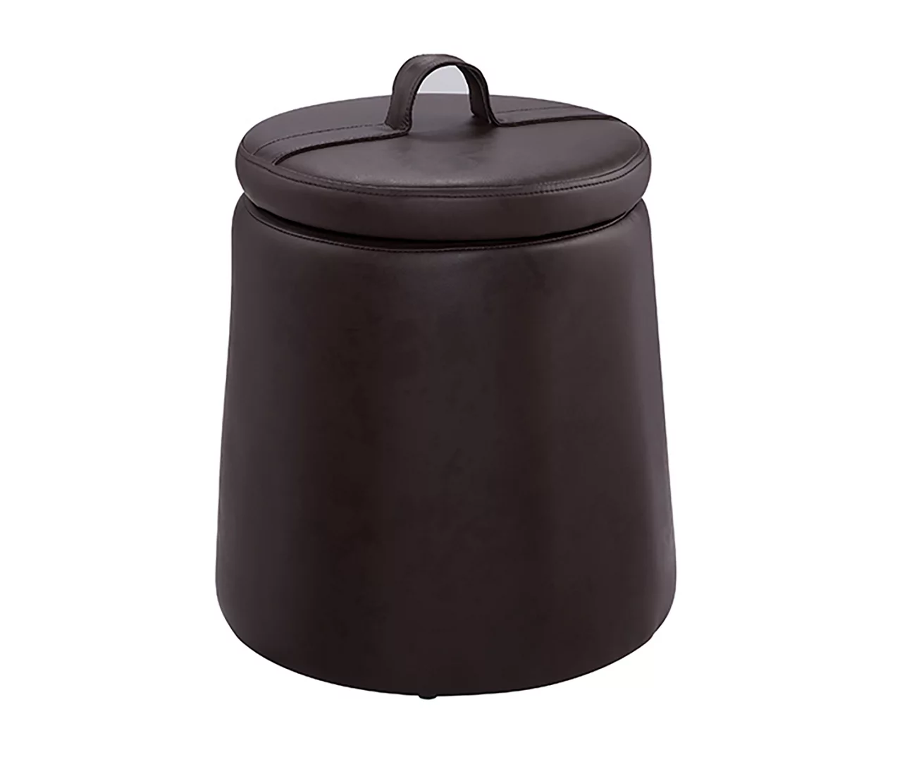Jenna Faux Leather Tapered Storage Accent Stool