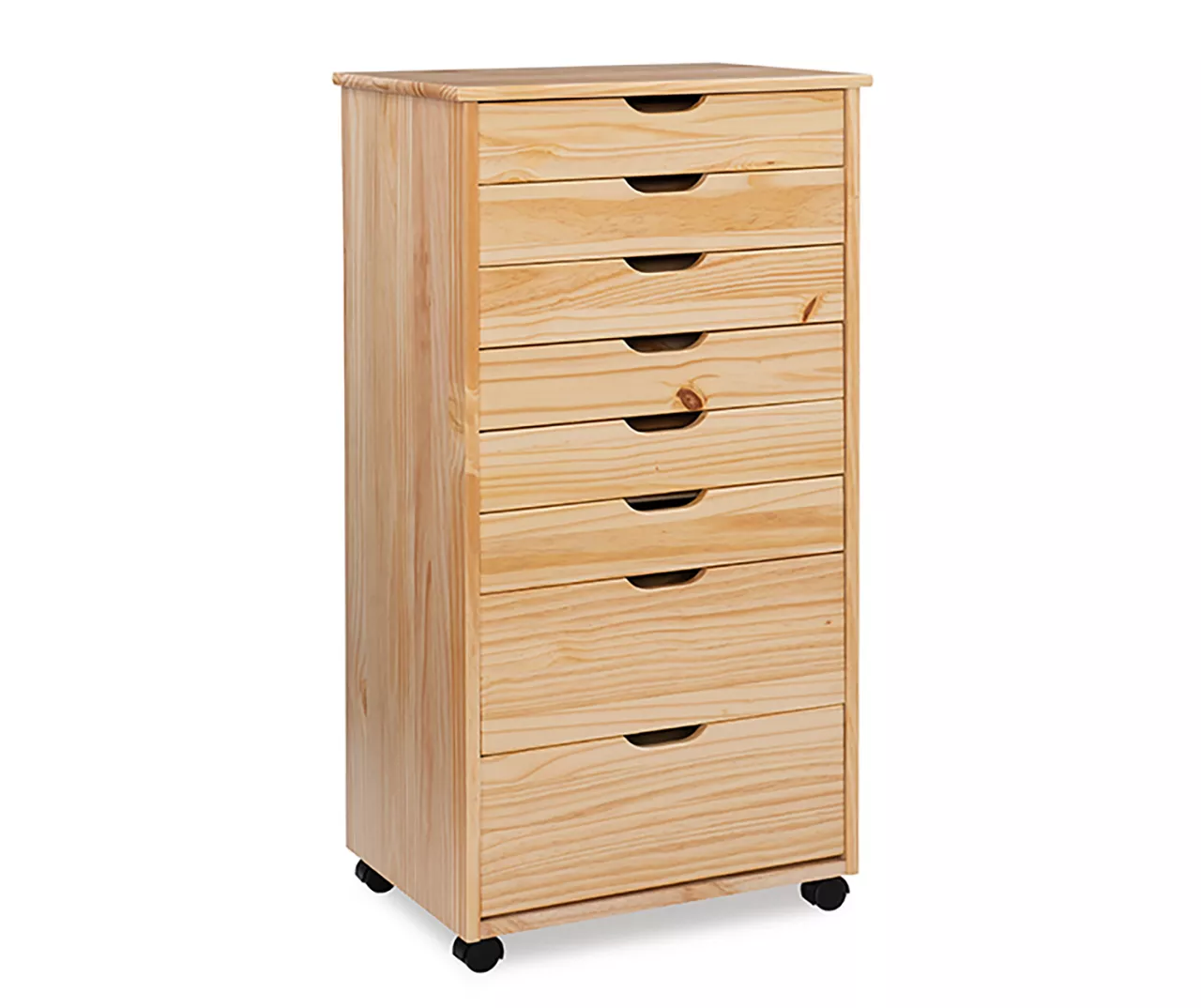 Craft Mate Natural Wood 8-Drawer Rolling Storage Cart