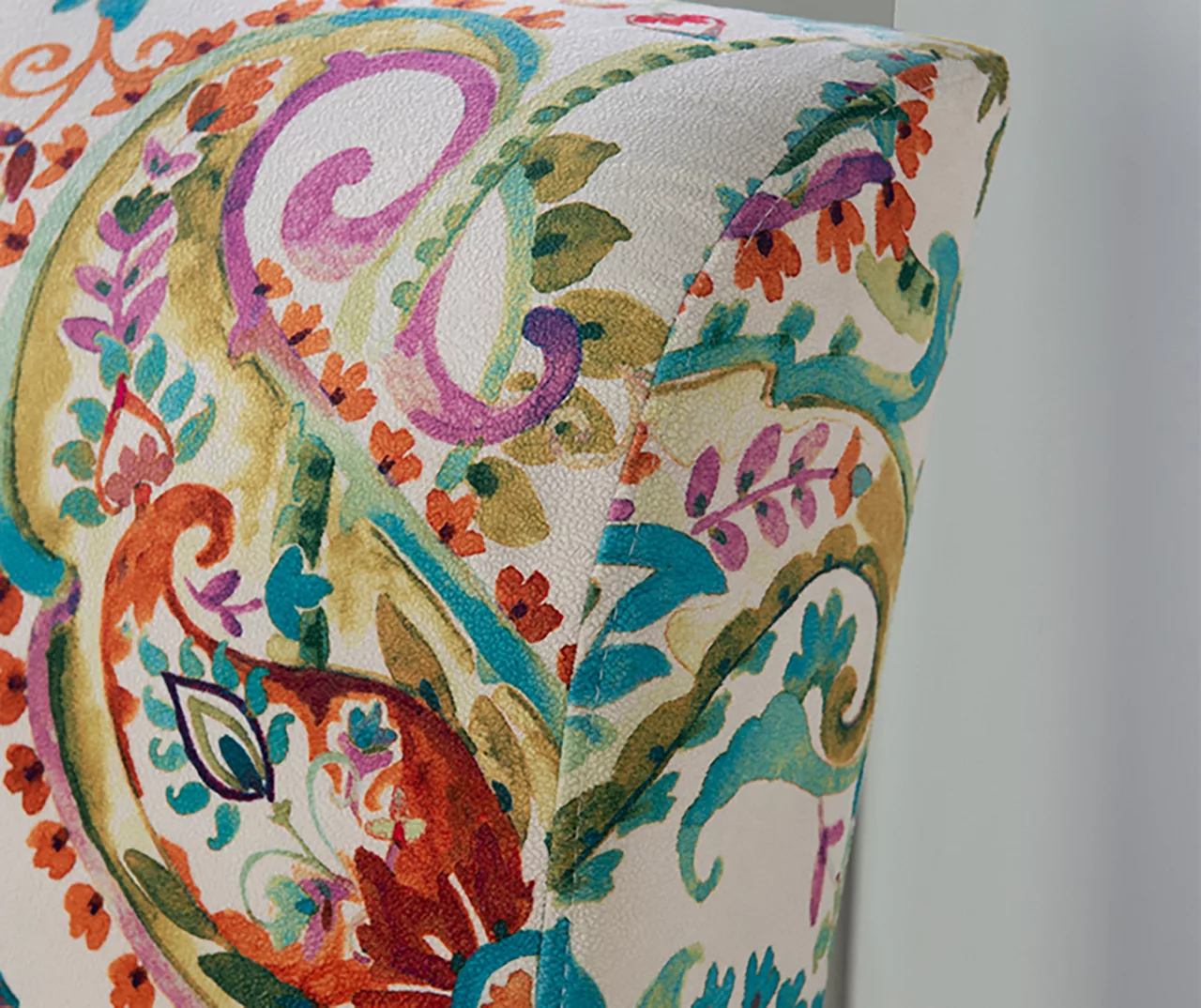 Danna Multicolor Upholstered Paisley Curved Back Slipper Chair - Image 7