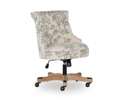 Tift Floral Fabric Swivel Office Chair