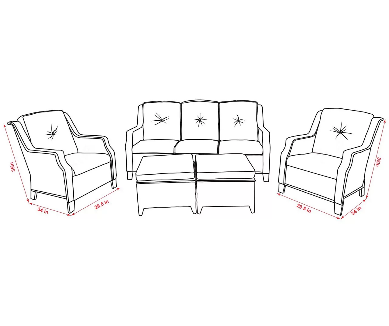 Real Living Rockbridge All-Weather Wicker Cushioned Patio Chairs, 2-Pack - Image 8