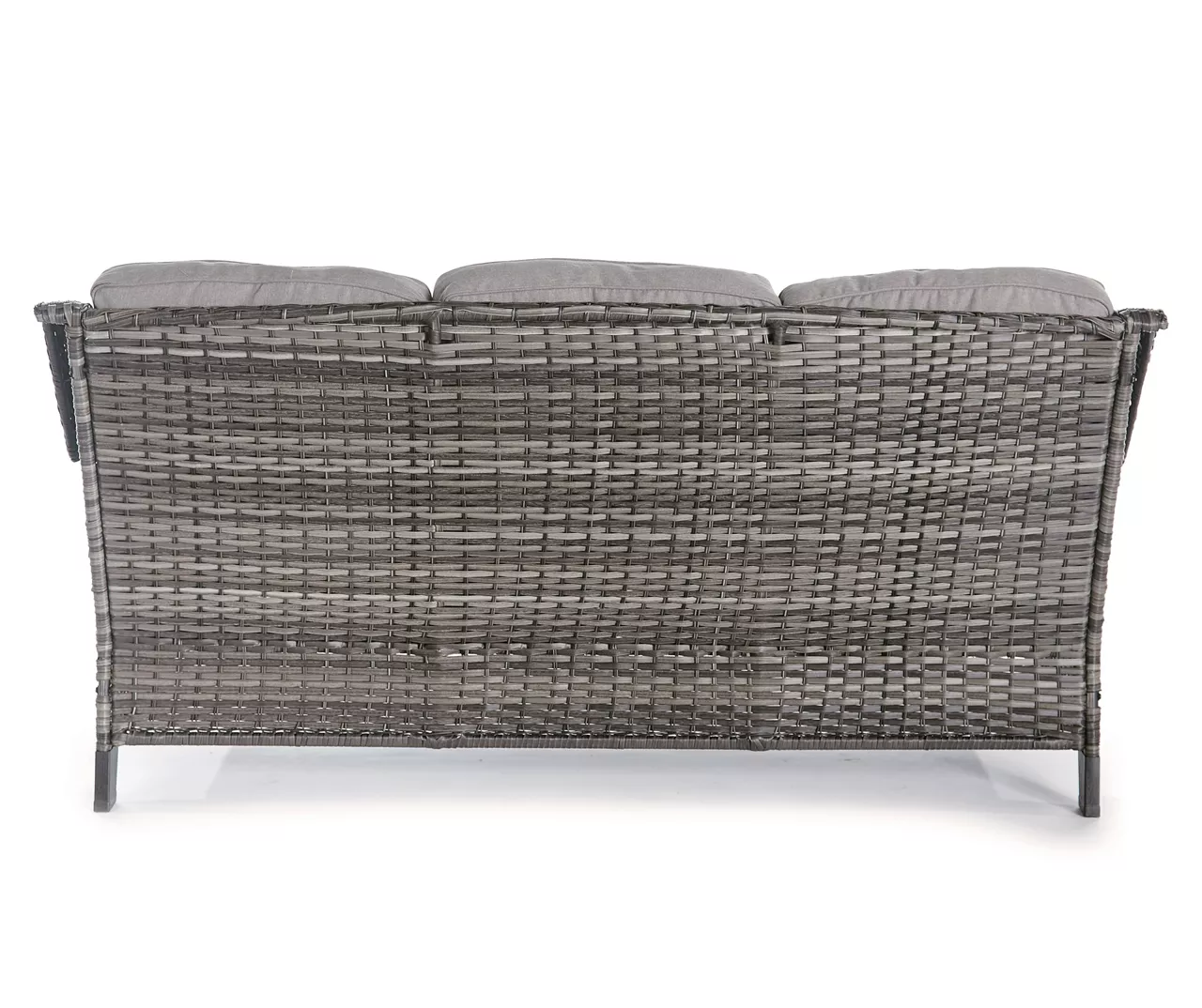 Real Living Rockbridge All-Weather Wicker Cushioned Patio Sofa & Ottoman Set - Image 5
