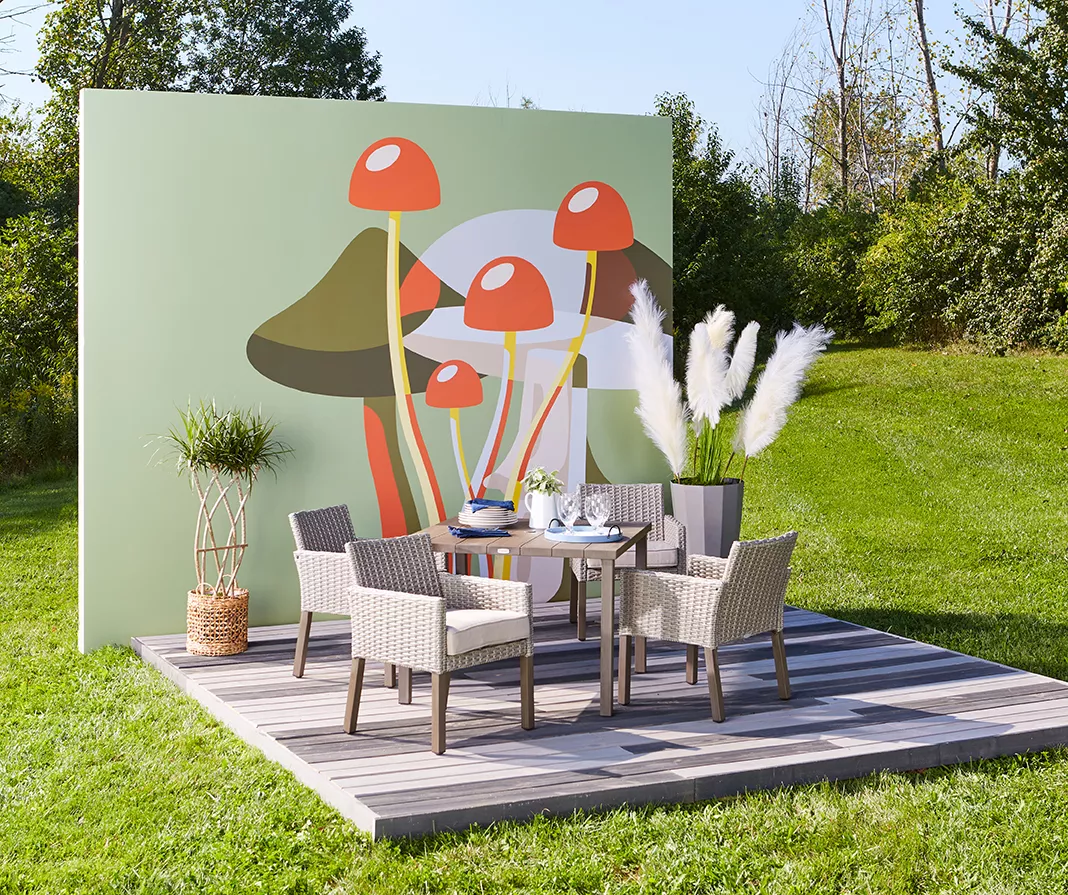 Asheville Wood Look Patio Dining Table - Image 8