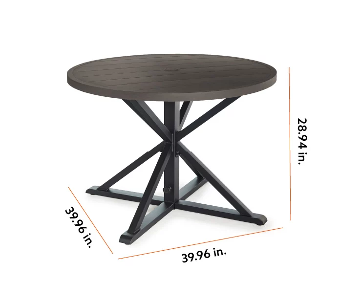 Broyhill Sandpointe Steel Round Patio Dining Table - Image 6
