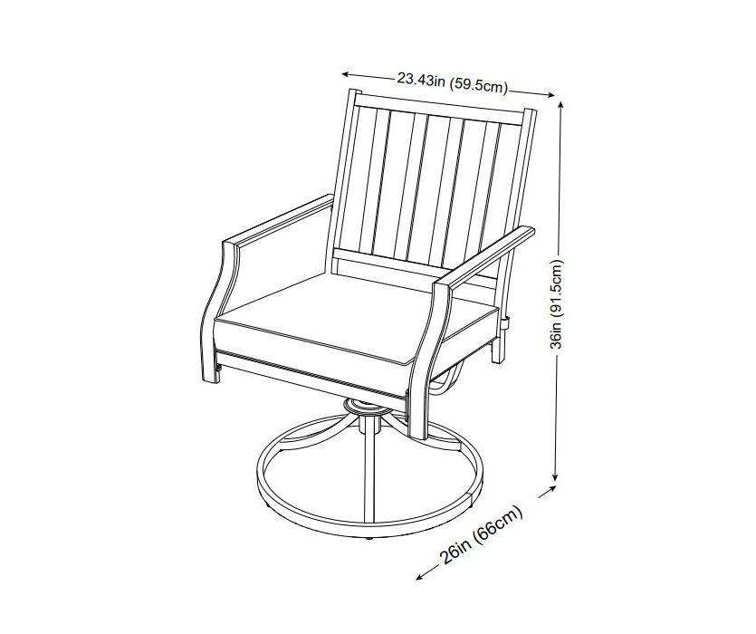 Rome Blue Cushioned Swivel Patio Dining Chairs, 4-Pack - Image 3