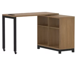 Real Living Seven Hills Metal & Melamine 4-Cube Pivot Desk With USB Charging