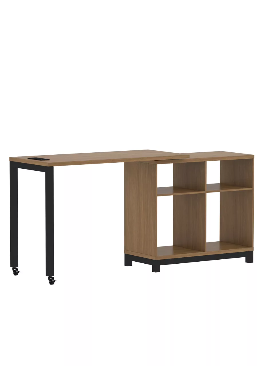 Seven Hills Acorn Metal & Melamine 4-Cube Pivot Desk With USB Charging - Image 5