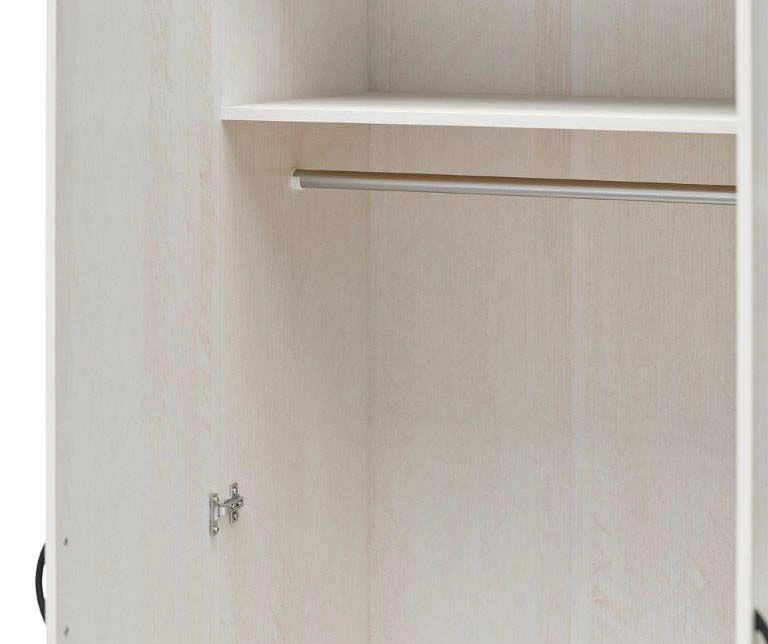 Ivory Oak 3-Door Storage Wardrobe - Image 5