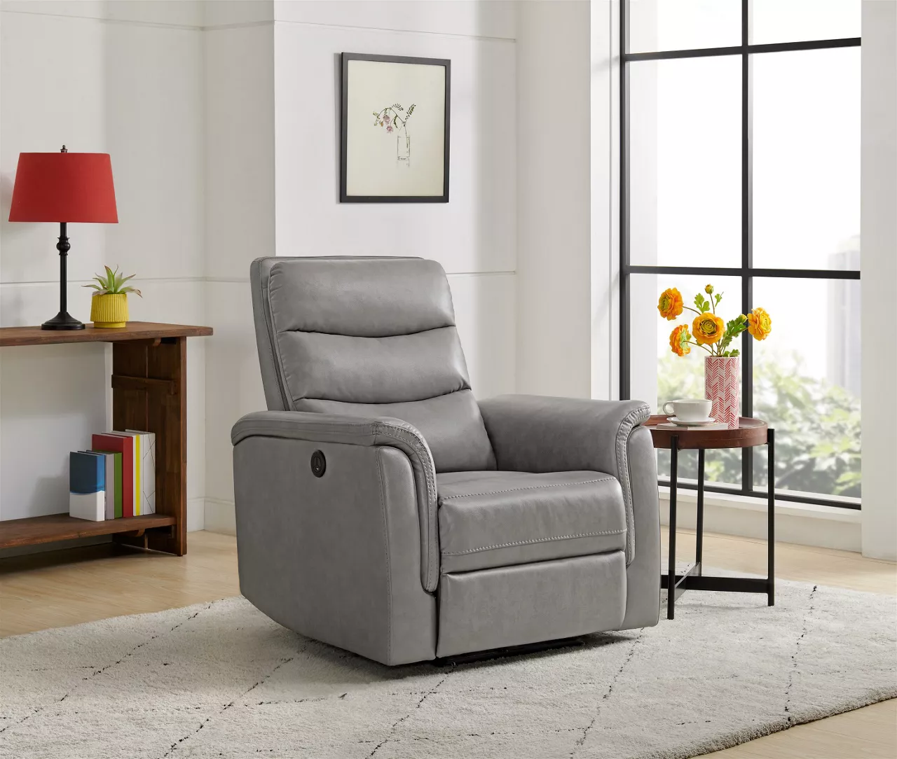 Real Living Faux Leather Power Recliner - Image 2