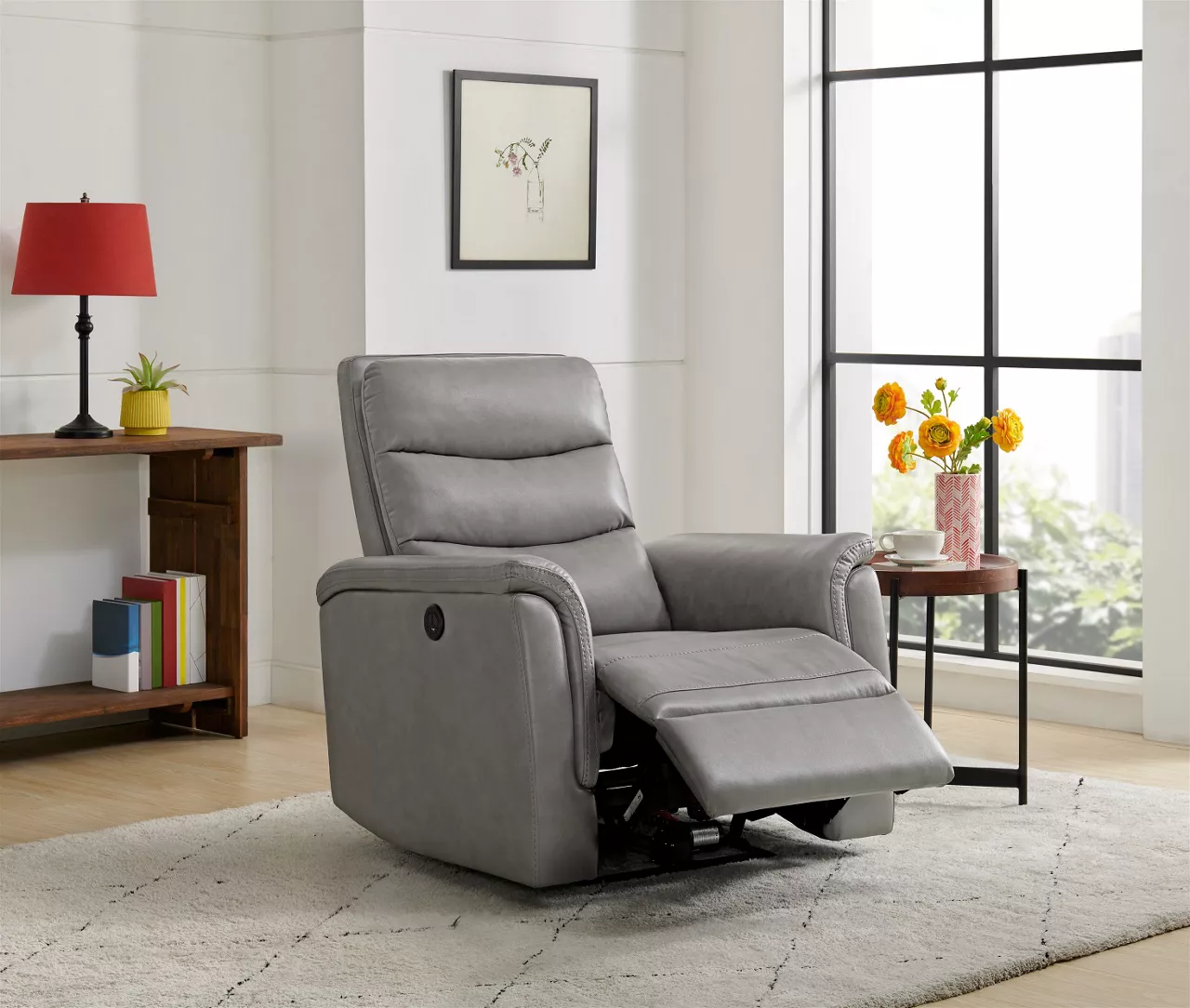 Real Living Faux Leather Power Recliner - Image 4