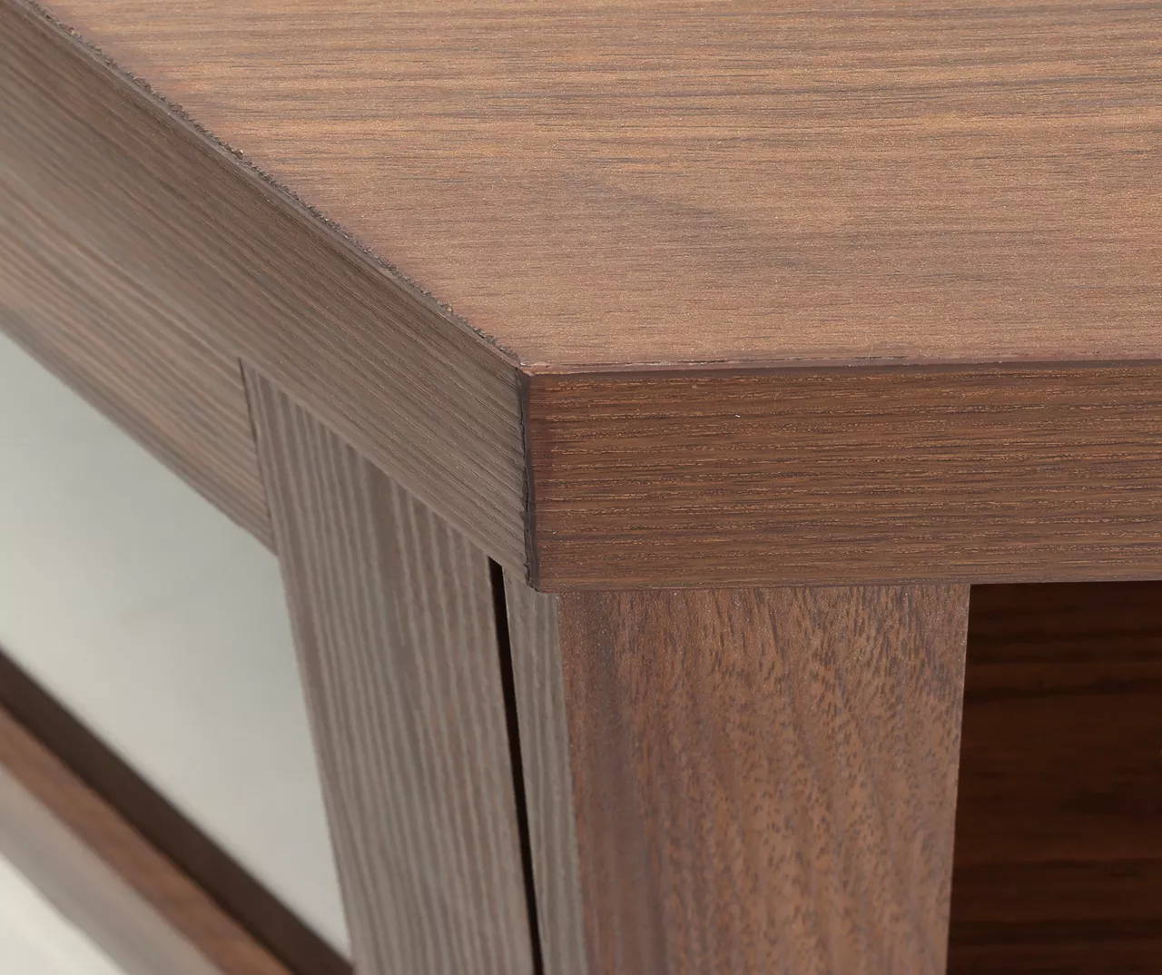 48" Brown Corner Electric Fireplace Console - Image 3