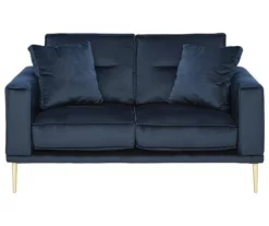 Macleary Navy Loveseat