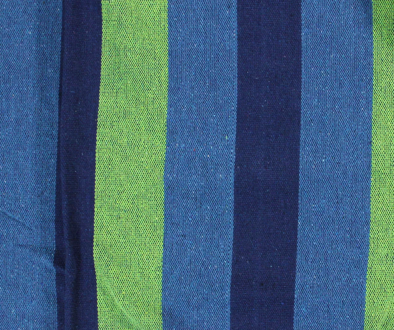 Northlight Blue & Green Stripe Woven Double Brazilian Hammock - Image 4