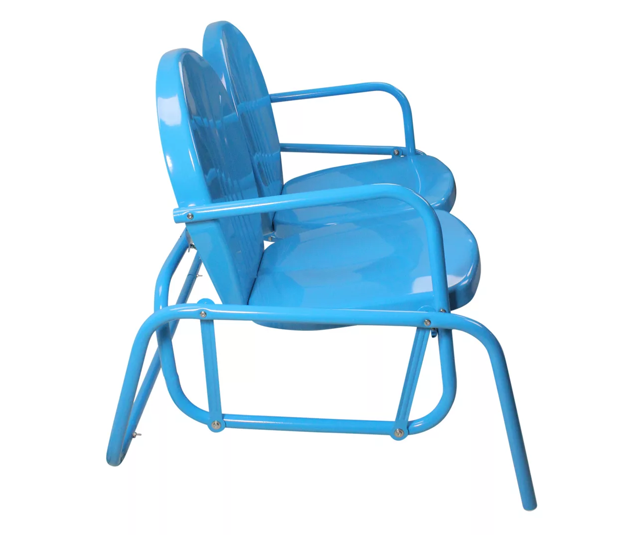 Northlight Turquoise 2-Person Metal Glider Bench - Image 4