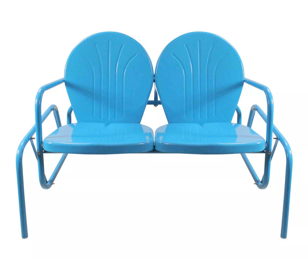 Northlight Turquoise 2-Person Metal Glider Bench