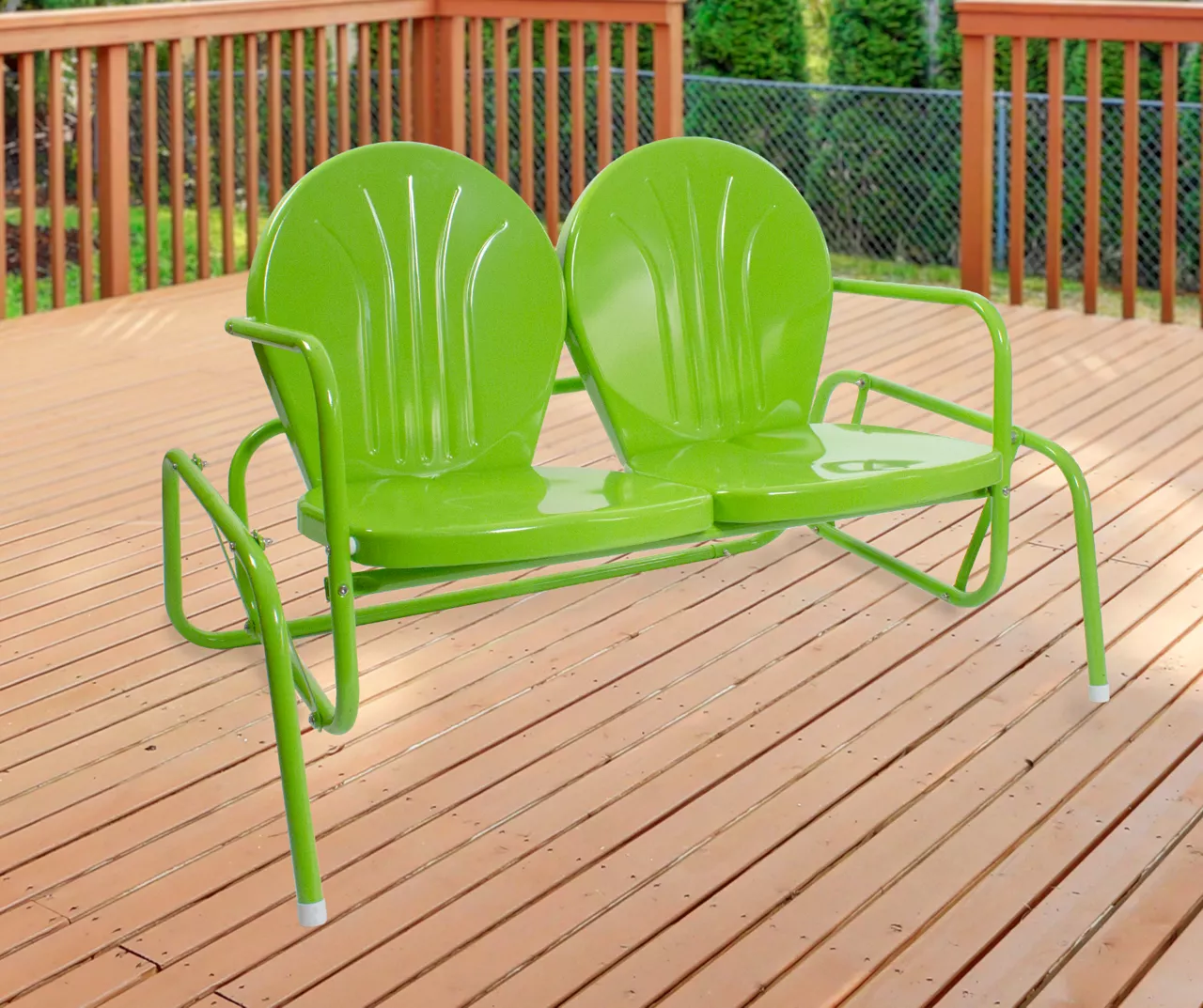 Northlight Lime Green 2-Person Glider Bench - Image 2
