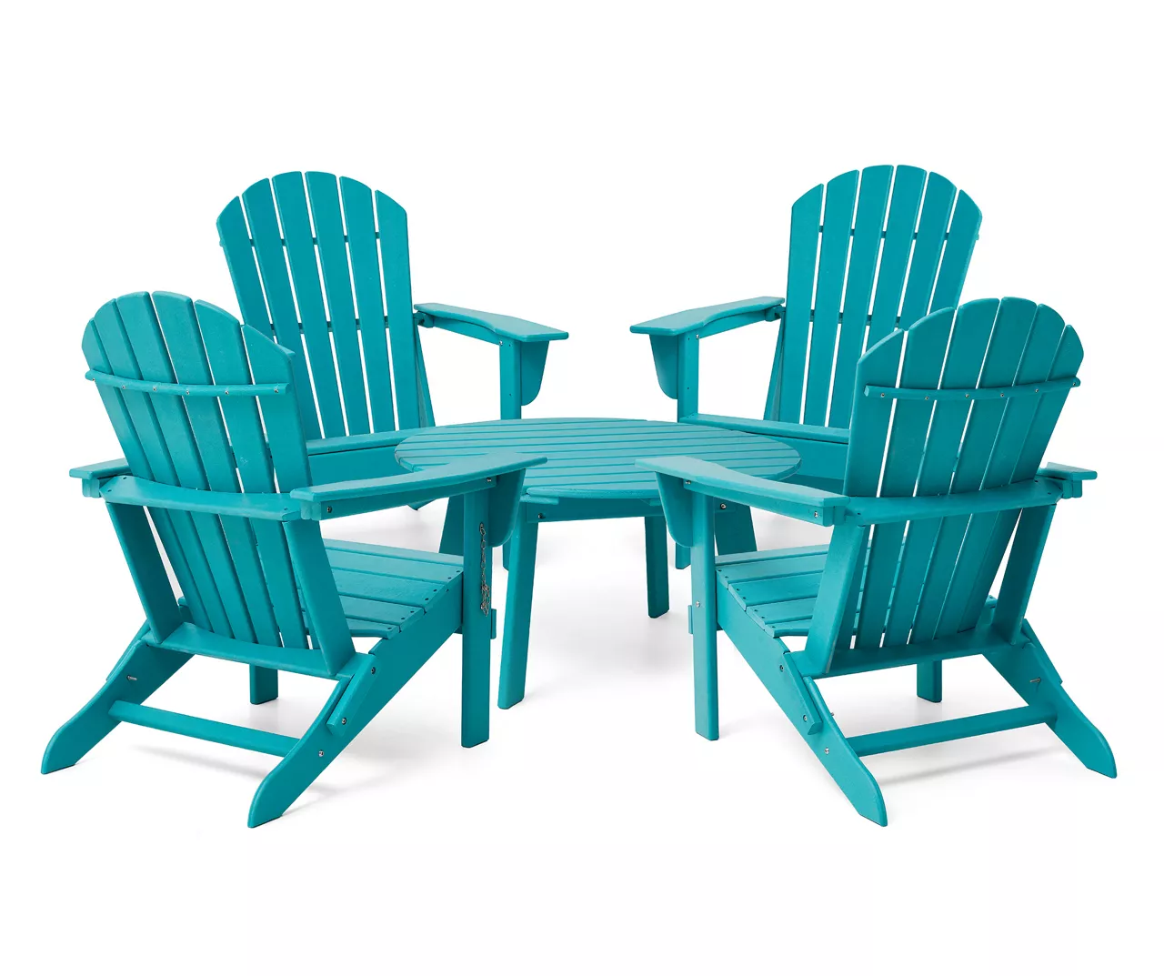Glitzhome 5-Piece Adirondack Outdoor Folding Chair & Coffee Table Set
