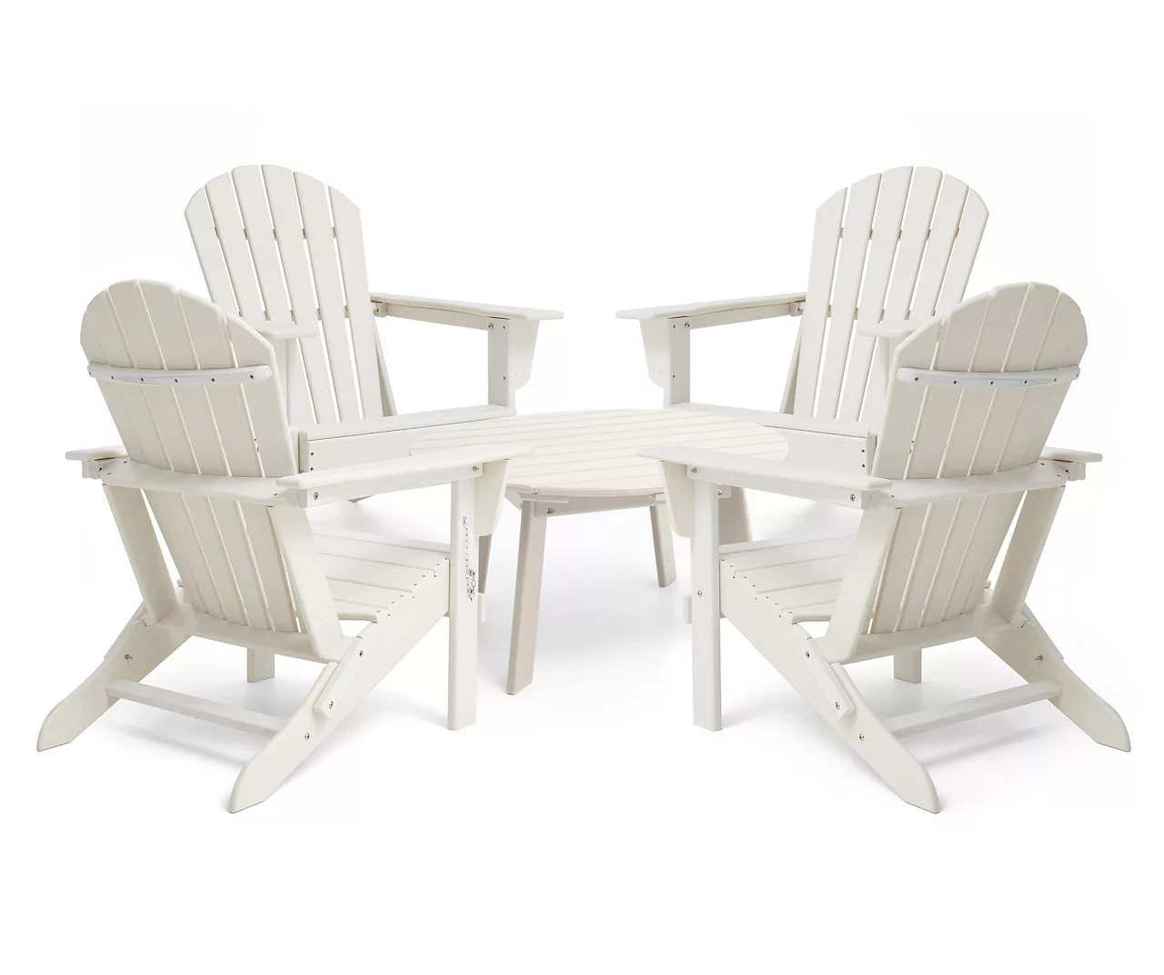 Glitzhome 5-Piece Adirondack Outdoor Folding Chair & Coffee Table Set - Image 5