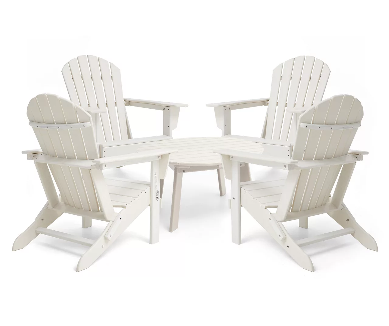 Glitzhome 5-Piece Adirondack Outdoor Folding Chair & Coffee Table Set - Image 6