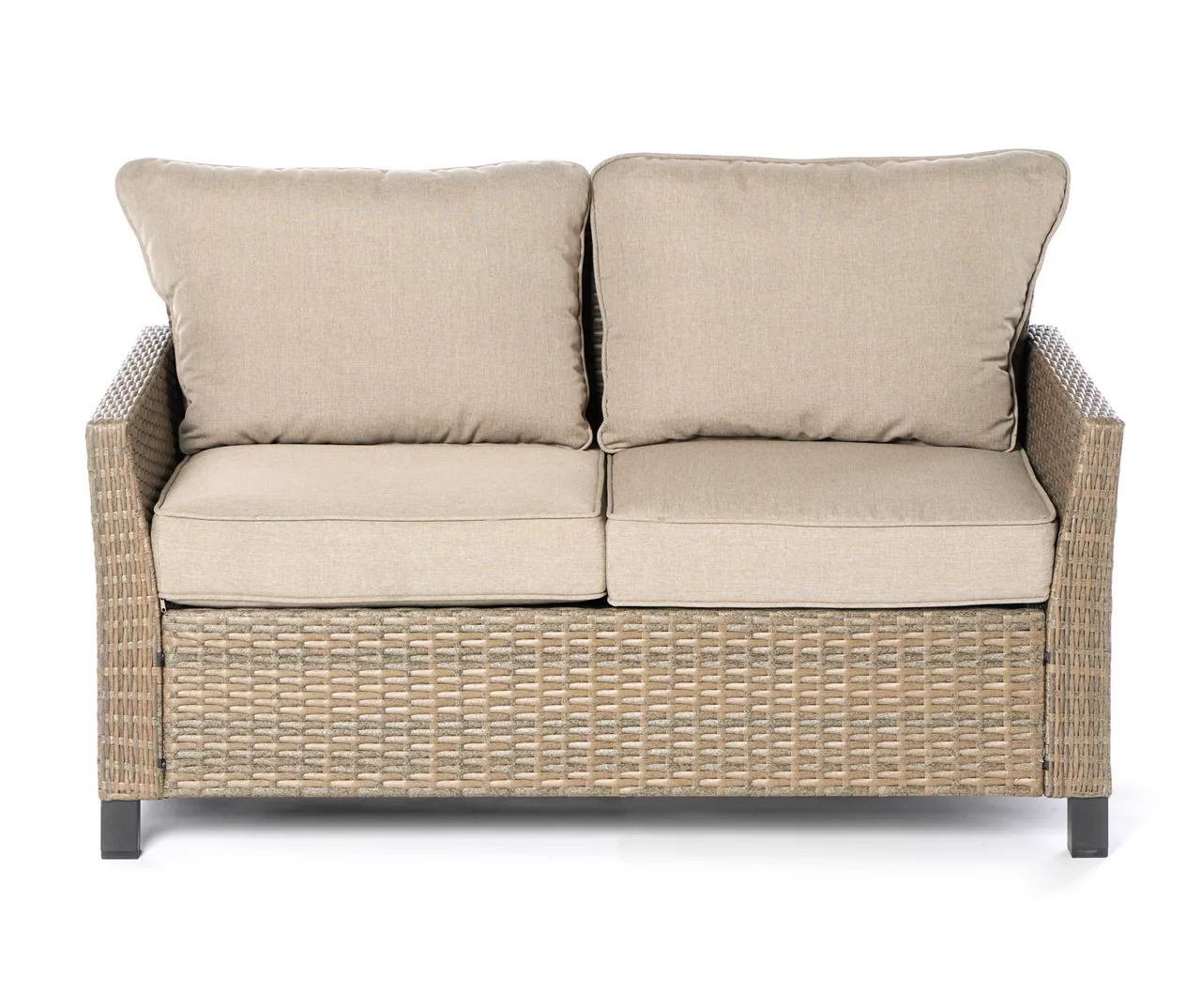 Broyhill Yorktown All-Weather Wicker Cushioned Patio Loveseat - Image 2