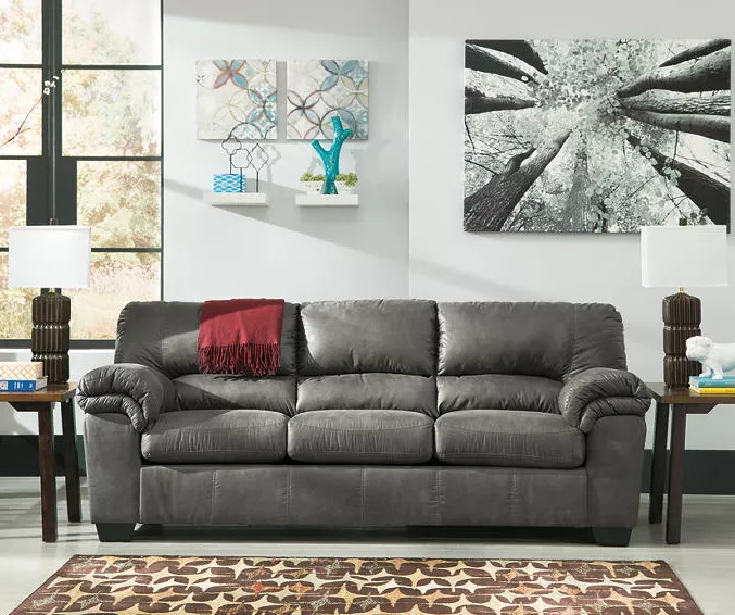 Bladen Slate Faux Leather Sofa - Image 2