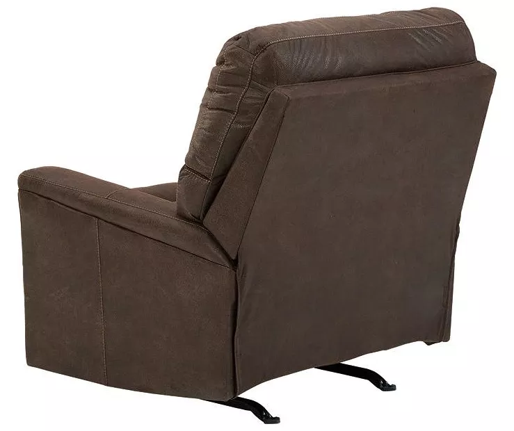 Navi Chestnut Faux Leather Rocker Recliner - Image 6
